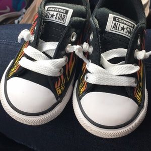Toddler size 5 boys converse with flames